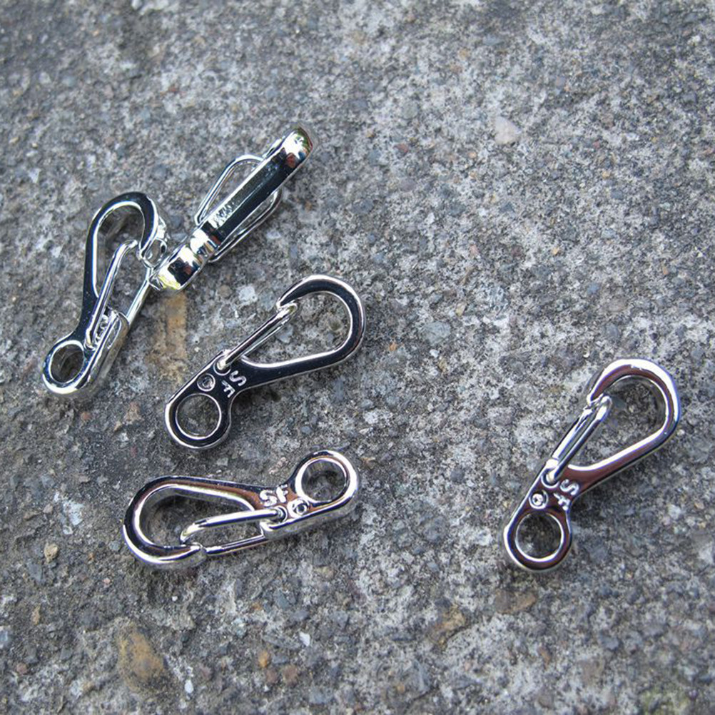Compass Keychain Mini - 10 unidades de mini mosquetones de